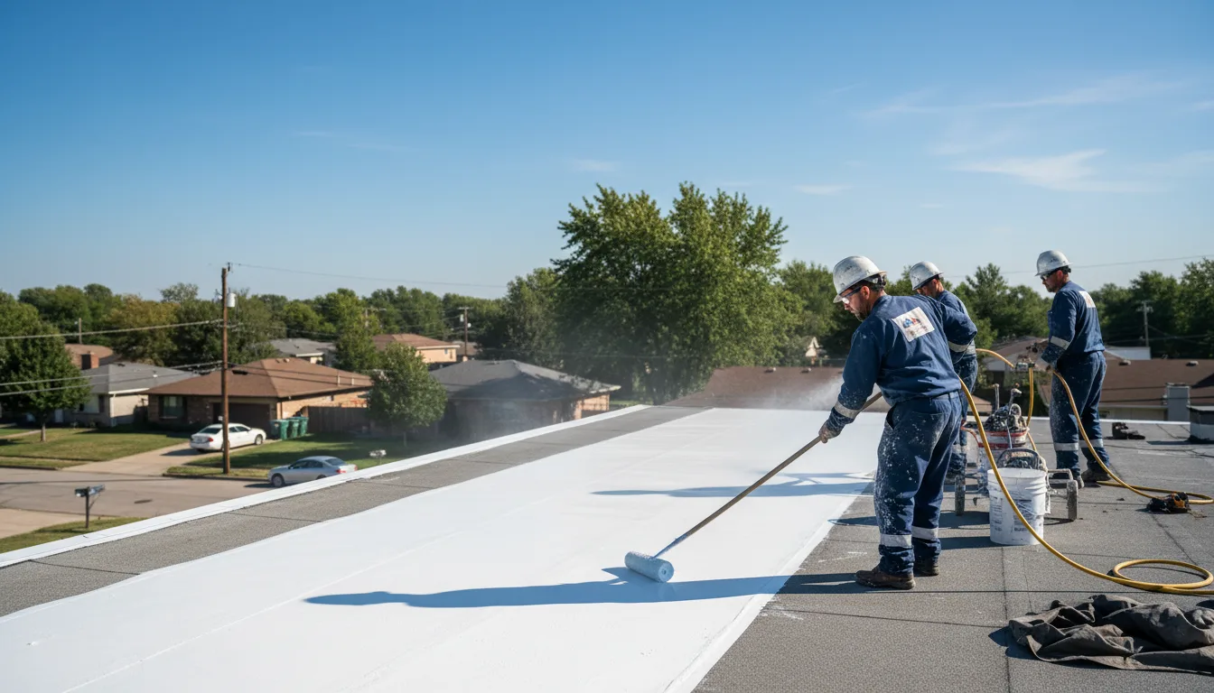 Commercial roof coating in Crystal Lake, IL near me